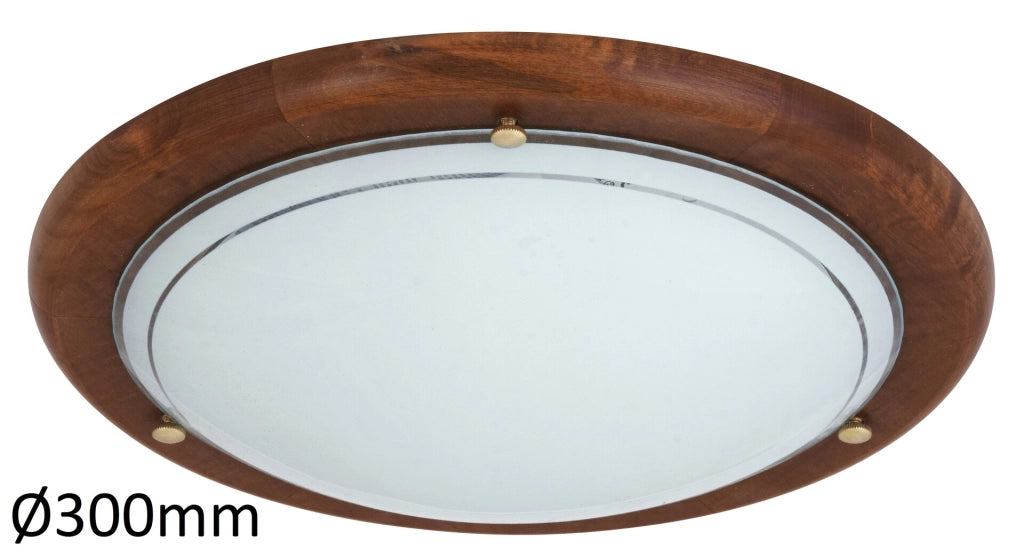Plafoniera tonda 30 cm rovere E27 Rabalux Ufo 5417