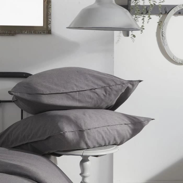 Copripiumino - TODAY - CHARME - Chambray - Grigio scuro Capucine - 260 x 240 cm