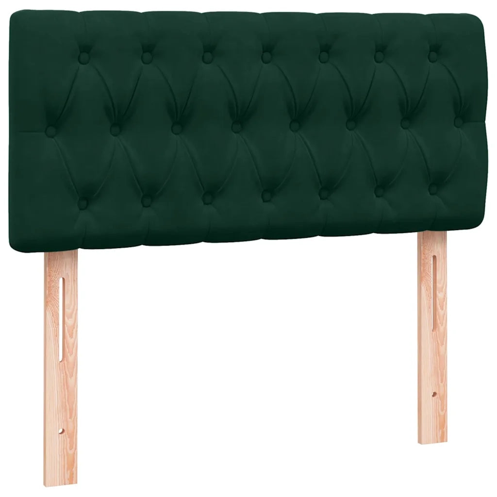 Giroletto a Molle con Materasso Verde Scuro 80x220 cm Velluto 3318390