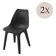 Montivilla, Sedia da Esterno 2 Sedie Made in Italy, Nero Antracite
