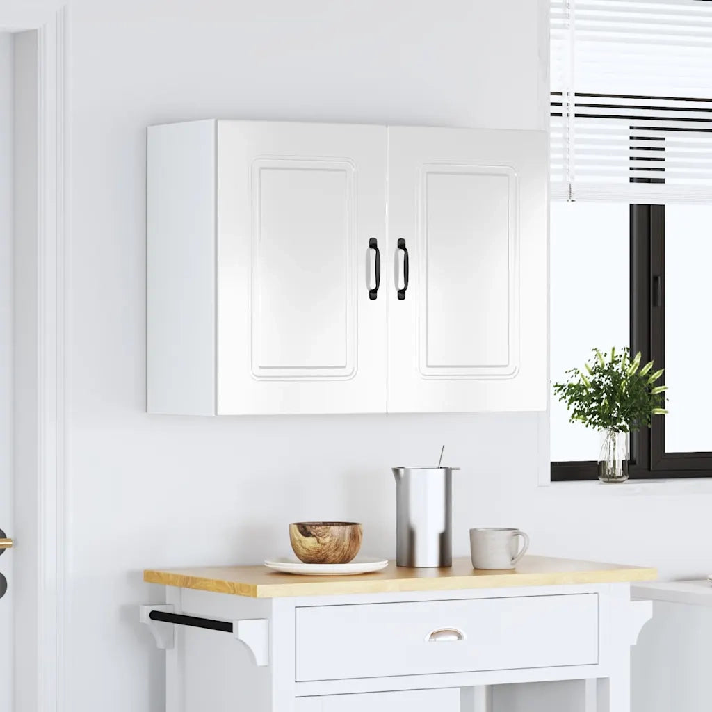Base da Cucina-Mobile da cucina Kalmar Bianco Lucido in Legno Multistrato