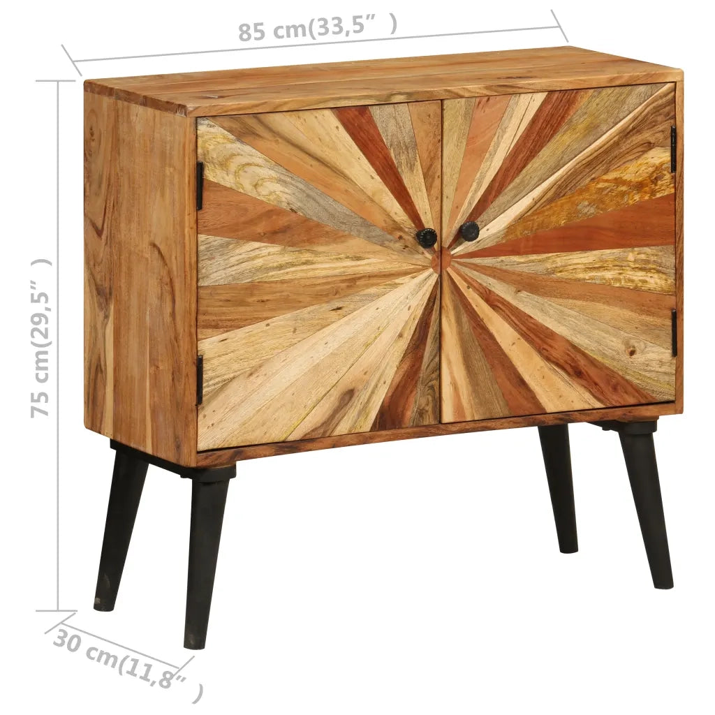 Credenza-Buffet-Armadio da cucina in Legno Massello di Mango 85x30x75 cm 204842