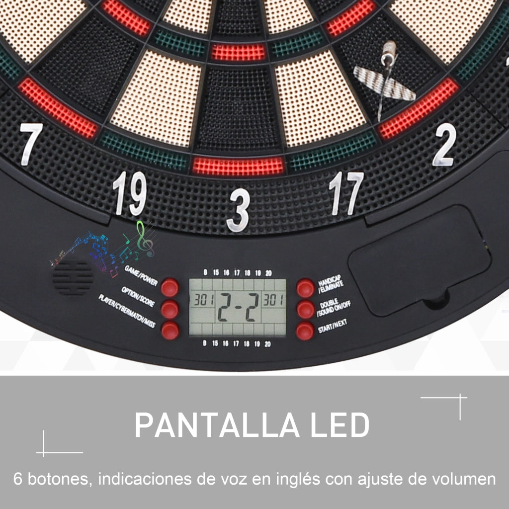 Gioco Freccette Elettronico ¨C zephmum ¨C 44x4,4x50 cm Nero