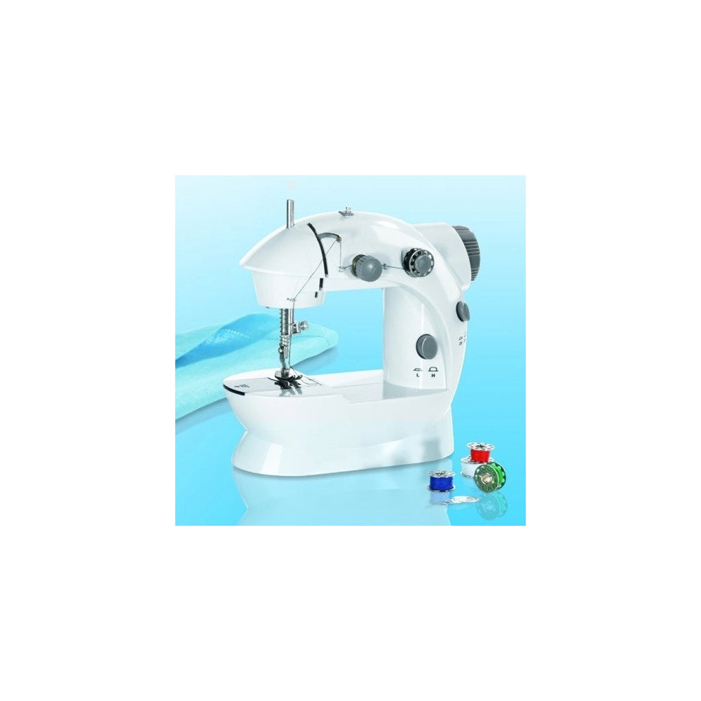 Trade Shop - Mini Macchina Da Cucire Cucitrice Portatile 4 In 1 Da Viaggio Con Pedale Ago -