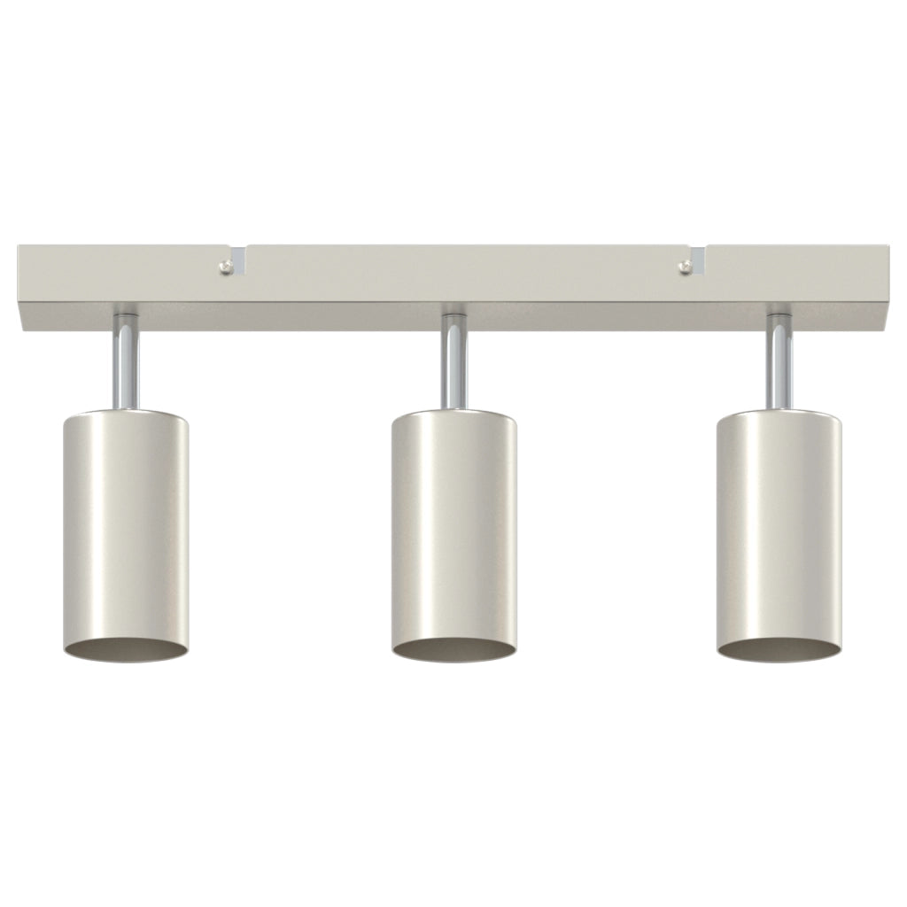 Faretto da soffitto 3 Vie Regolabile Nichel Spazzolato GU10