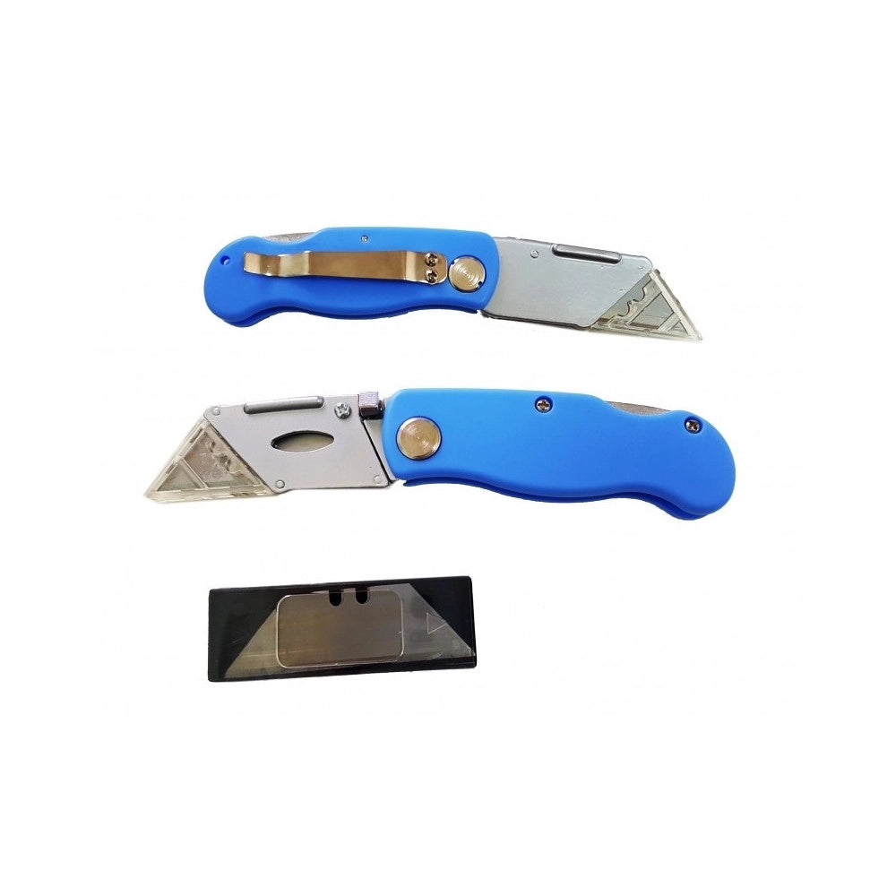 Trade Shop - Taglierino Professionale Cutter Con Tappo E Lame Acciaio Ricariche Per Elettronica Bricolage Modellismo -