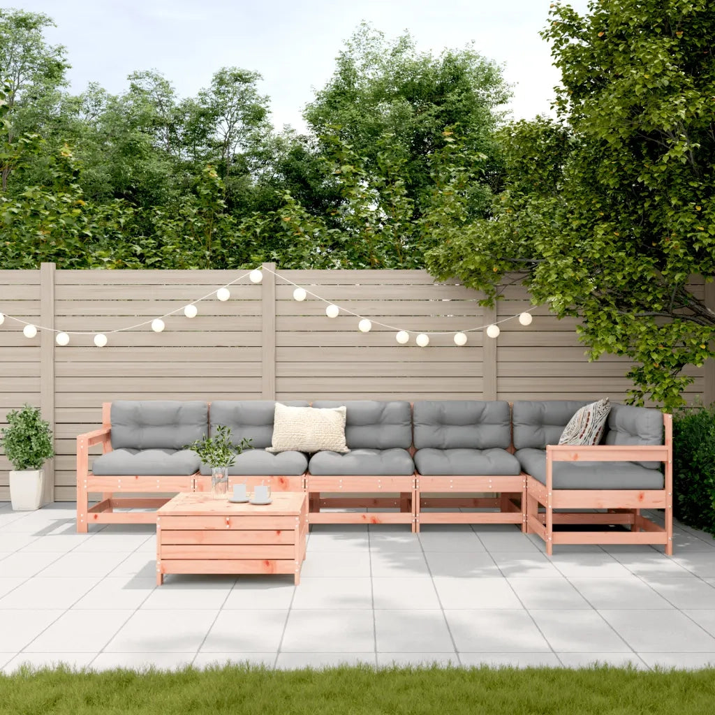 Set Divani da Giardino 7 pz in Legno Massello Abete Douglas 3250890