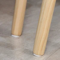 Set 2 Tavolini da Salotto Impilabili Stile Nordico con Gambe in Legno, Bianco