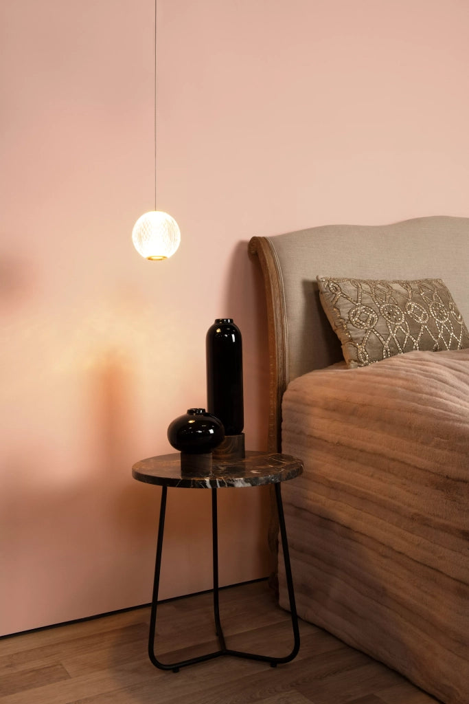 Lampada a sospensione Lucide Cintra sfera oro LED 4,2W