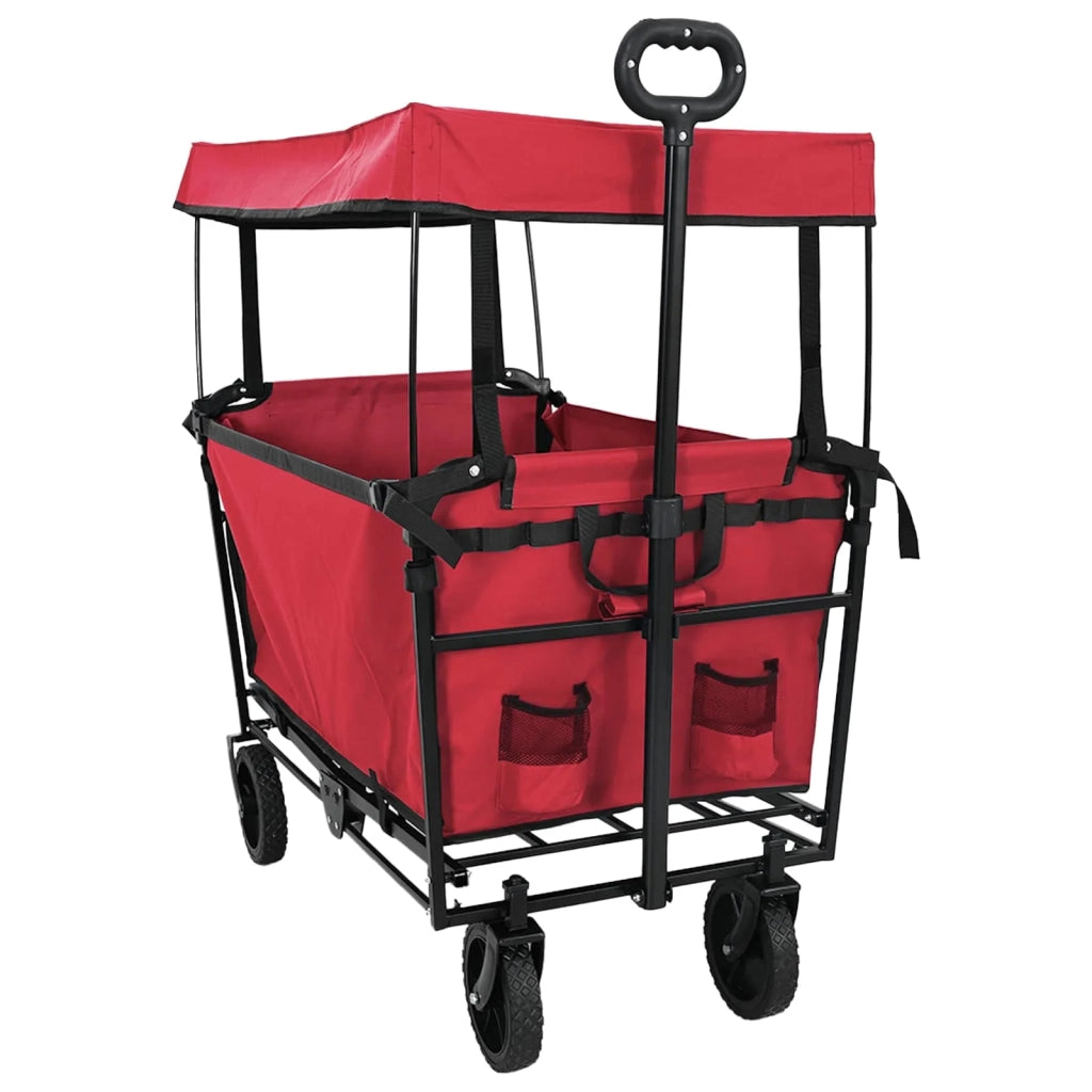 Carrello a Mano Pieghevole Rosso 105 x 56,5 x 116 cm CFW7119673
