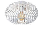 Plafoniera Lucide Manuela bianca metallo 40 cm E27 60W