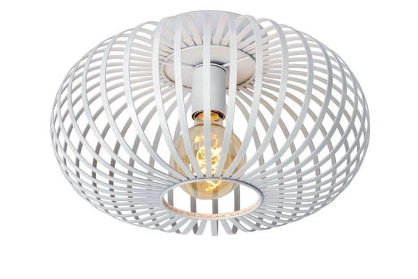 Plafoniera Lucide Manuela bianca metallo 40 cm E27 60W