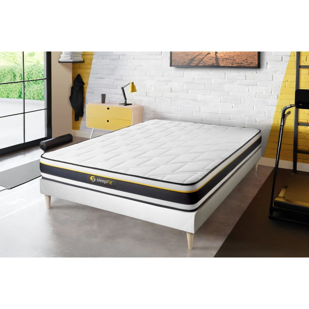 Kit rete e materasso matrimoniale SOFT 140x190cm-Foam HD-Molto rigido