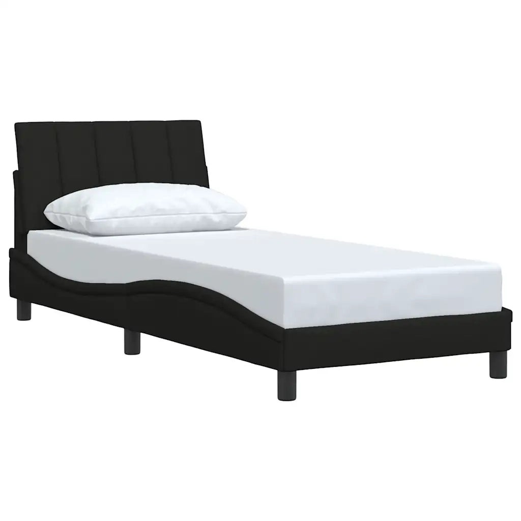 Giroletto senza Materasso Hanko Nero 90x190 cm in Tessuto