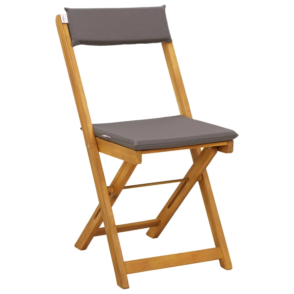 Sedie Bistro da Giardino 4 pcs Grigio Scuro 40 x 53 x 80 cm