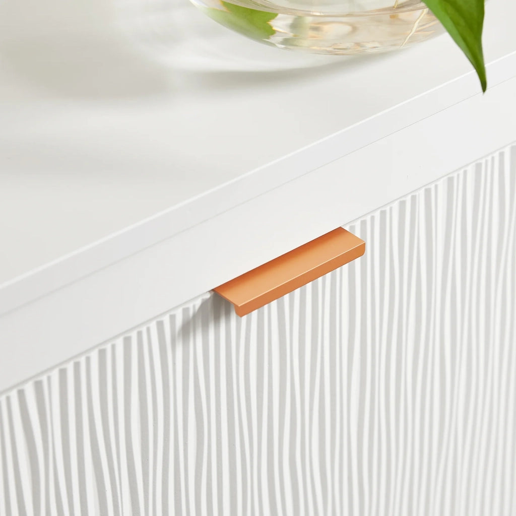 SoBuy Scarpiera Slim da Ingresso con 4 ante e 8 scomparti Salvaspazio Bianco 104x23x82cm FSR186-W