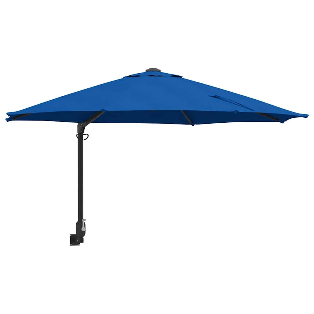 Moderno ombrellone da giardino basculante 248 x 248 x 148 cm design minimalista resistente in poliestere azzurro 02_0058633