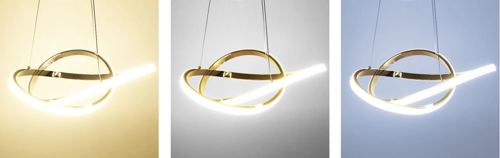 Lampada Da Soffitto Pensile Ring Moderno Led+telecomando App390-cp Oro