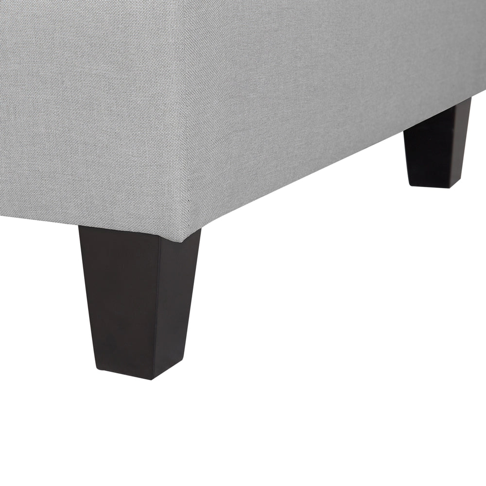 Poltrona imbottita in tessuto grigio chiaro a 1 posto sezione modulare stile moderno scandinavo soggiorno