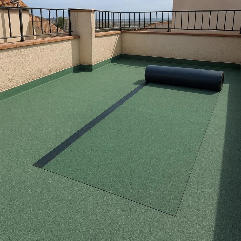 Guaina ardesiata verde casasciutta impermeabilizzazione terrazze 10 rotoli 1x10 m
