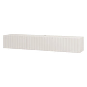 Fossa, Mobile Porta tv un Ripiano, 192x42x32h cm Bianco Crema