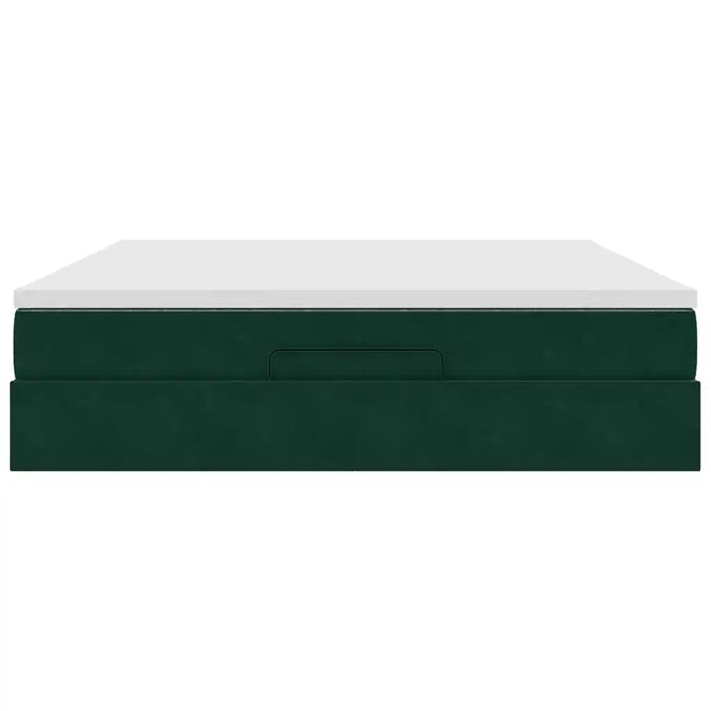Struttura Letto Pouf con Materasso 180x200 cm in Velluto 3311204