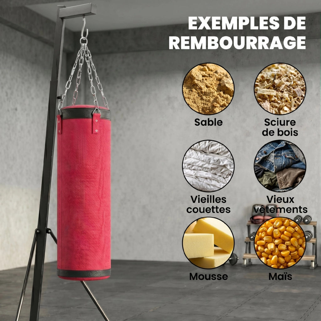 Supporto Sac de Frappe Autoportante ¨C zephmum ¨C Rosso 175x91x231cm