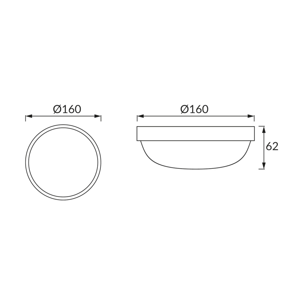 Plafoniera LED IP65 tonda Ø16 bianca 7W 3900K Markus