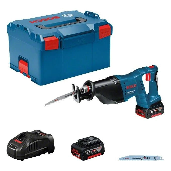 Bosch GSA 18V-LI Professional Sega a Batteria 18V 2,8cm Corsa 2400 2700 spm Cambio Lama SDS colore Nero Blu
