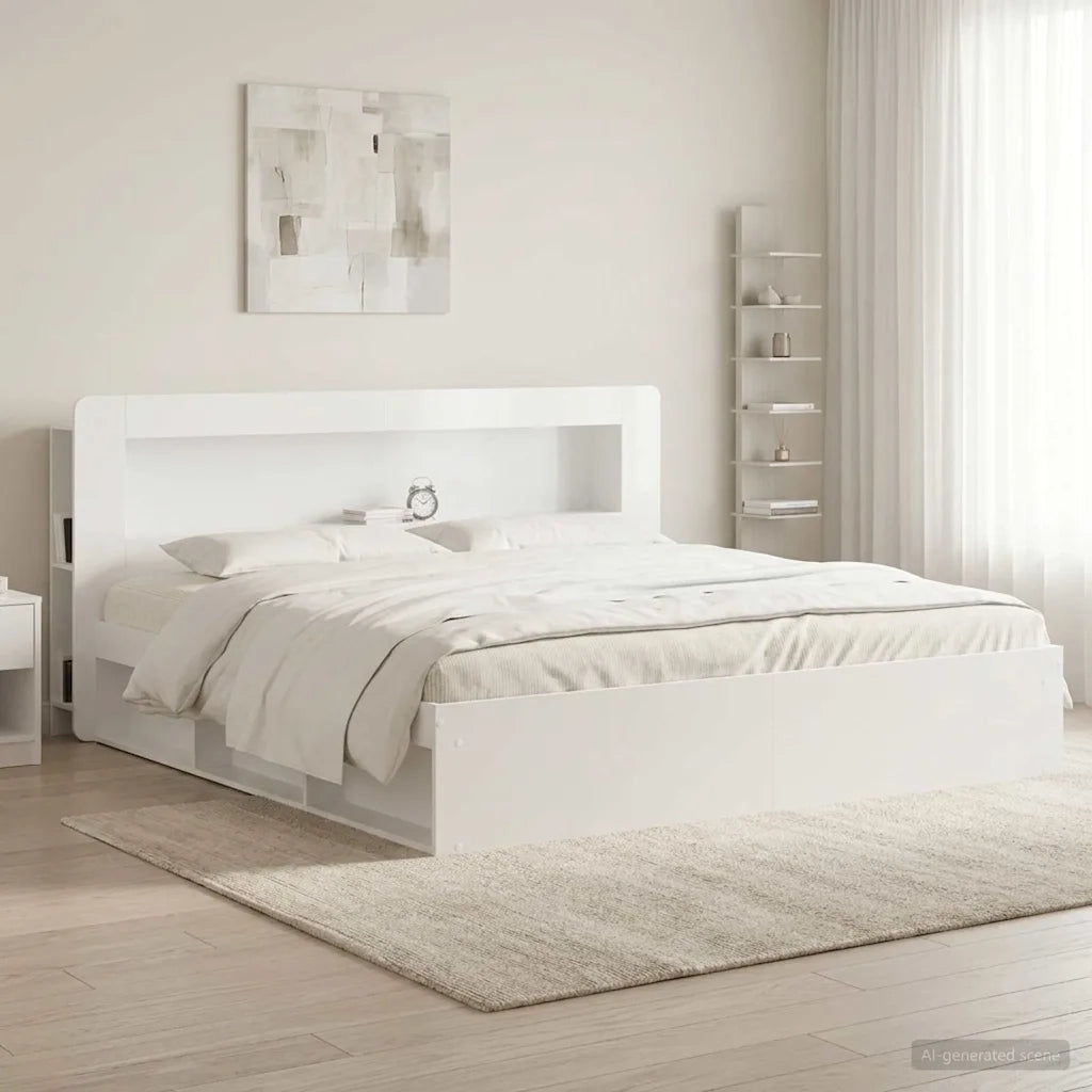 Testata del letto Bianco Lucido Legno ingegnerizzato 8001304