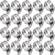 20 pezzi di 304 acciaio inossidabile clip per tubi adattabili 6-12 mm ampiezza 8 mm - robusti e resistenti all'ossidazione - per la sicurezza del tubo di acqua della tubazione di carburante del veicolo