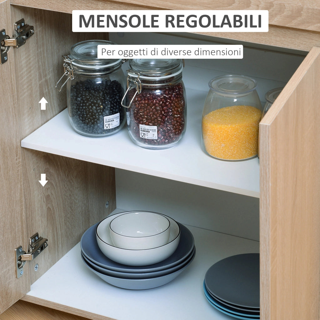 Carrello per Cucina con Cassetto ¨C zephmum ¨C Nero e Rovere, 78x39.5x88.5 cm