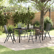 Set da Pranzo da Giardino 5 Pezzi in Acciaio Antracite