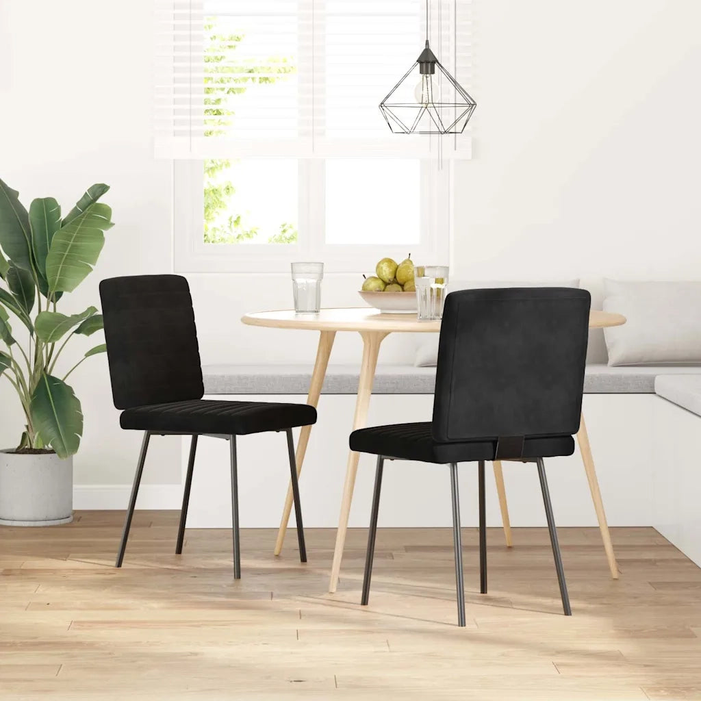 vidaXL Sedie da Pranzo 2 pz Nere in Velluto