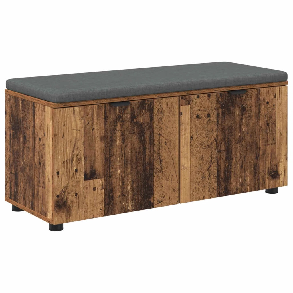 Panca per ingresso con cuscino-Sgabello-Panca da Corridoio Legno vecchio 100 x 38 x 46 cm 170822