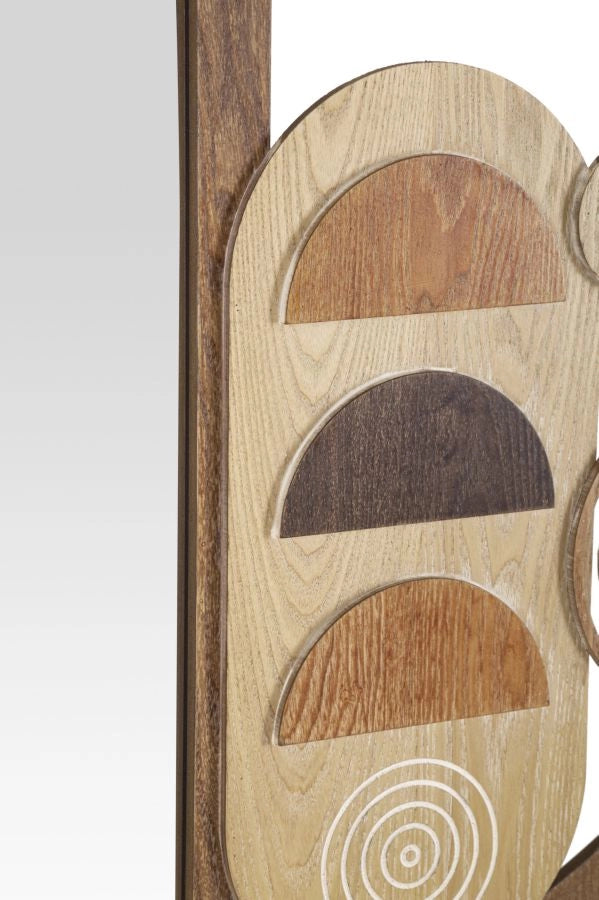 Specchio da Muro Block 80x3x80 cm in MDF e Specchio Multicolor