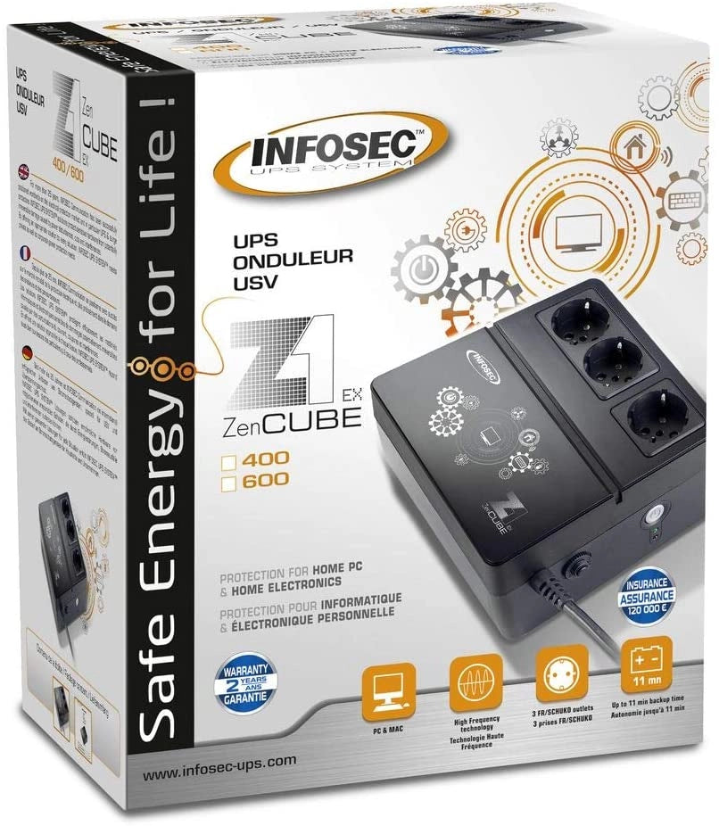 Gruppo di Continuità UPS Z1 400VA CUBE Offline Nero