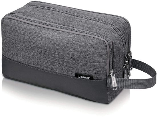 Borsa da Bagno per Uomo e Donna in Qualità Premium (A - Grigio Jeans)