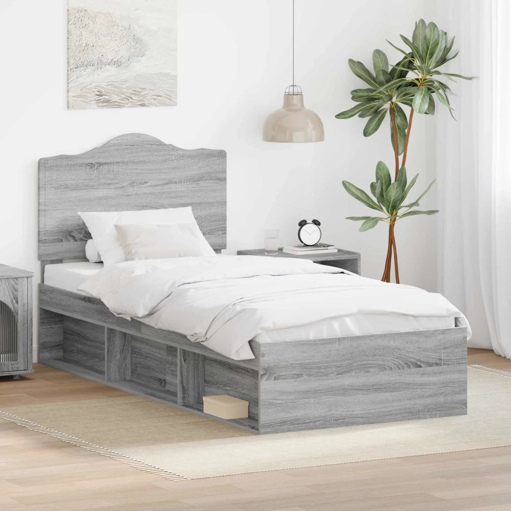 Struttura del letto Grigio Sonoma 75 x 190 cm Pino massello 3413376