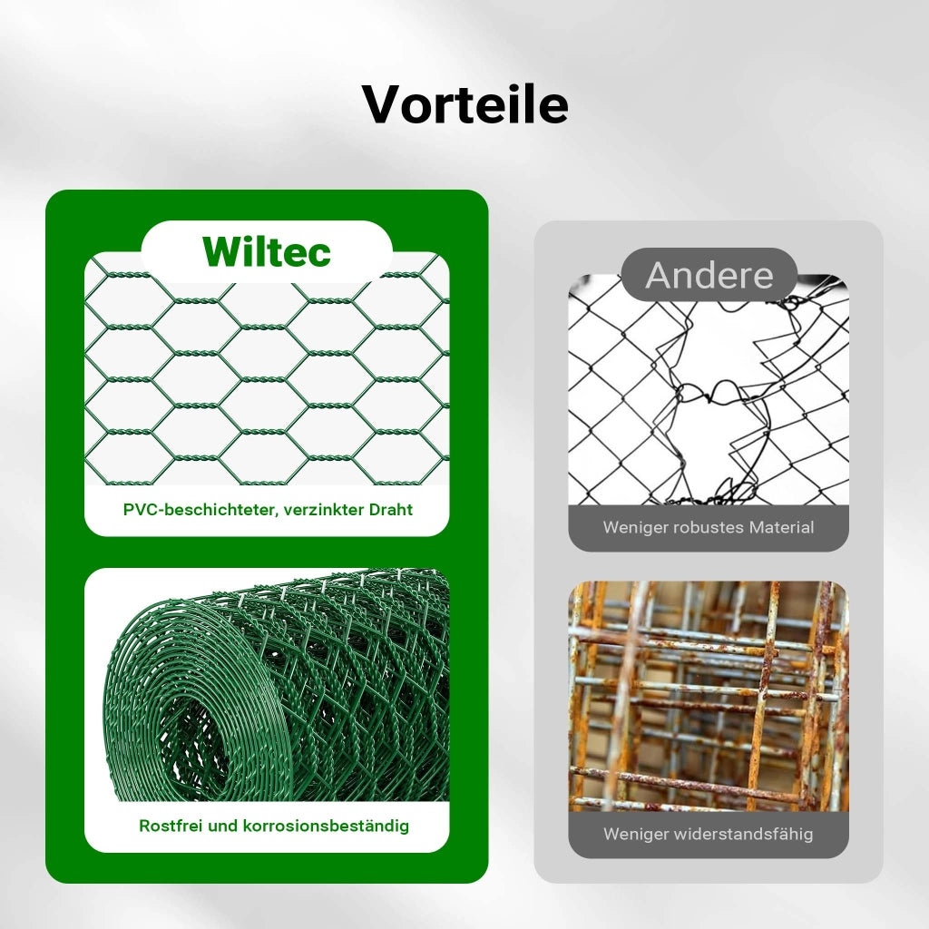 Rete metallica verde per voliere maglie da 25x25mm rotolo 90cmx25m Rete per recinti