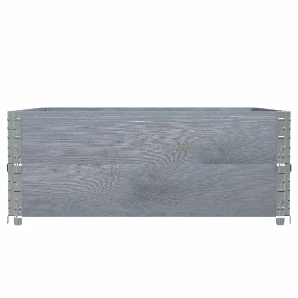 Paretali per Pallet 2pz Grigi 100x100cm Legno Massello di Pino 4010291
