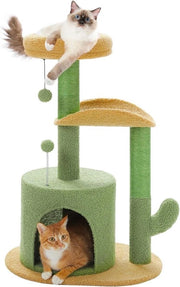 78 cm paal per gatti con design cactus per piccoli e medi gatti con imbottitura a forma di palloncino e cricchetto in corda sisal