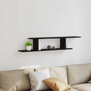 Mensola per TV da fissare a muro A parete Rovere Nero 862638