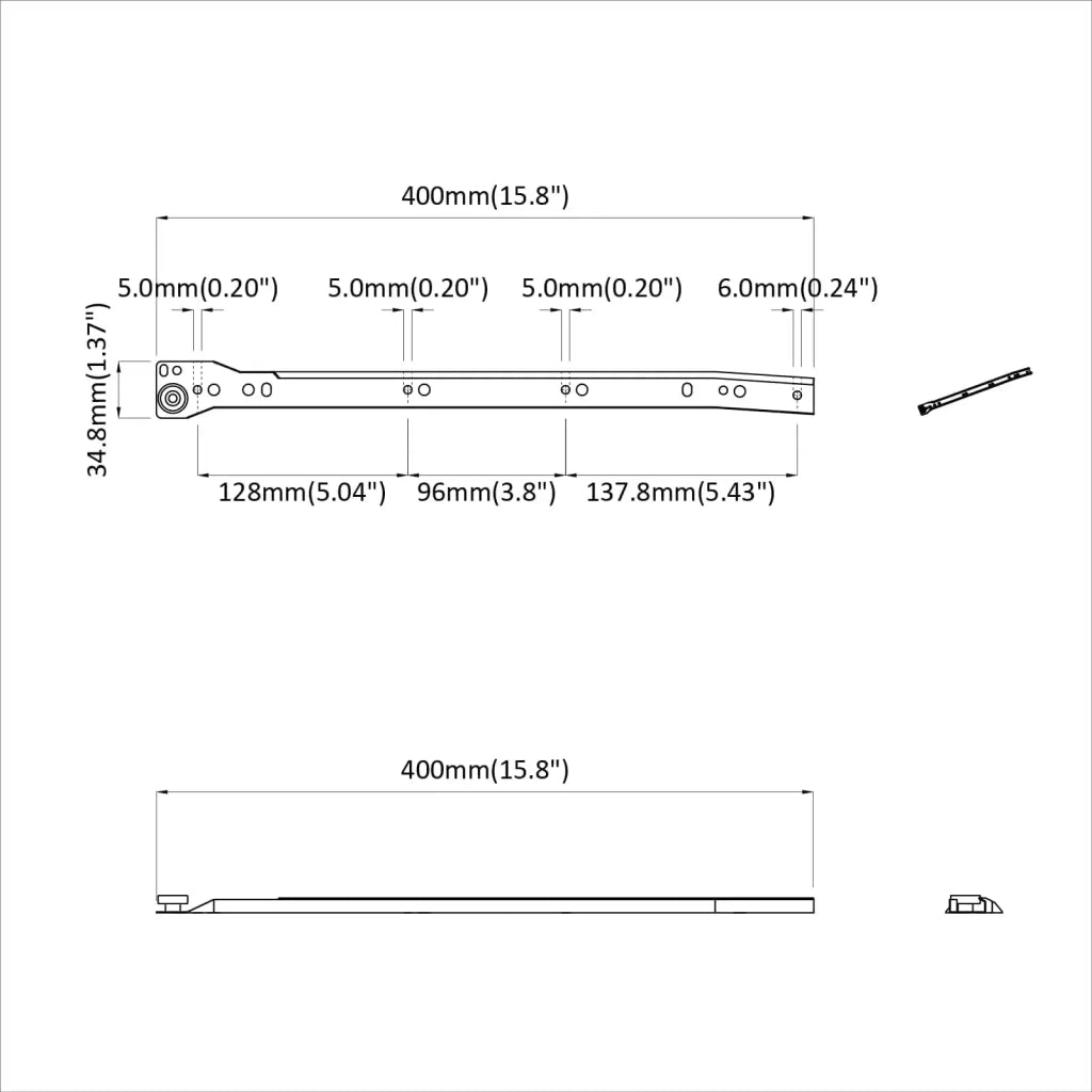 Scorrevole per cassetti 55 pz Bianco Acciaio CFW9118966