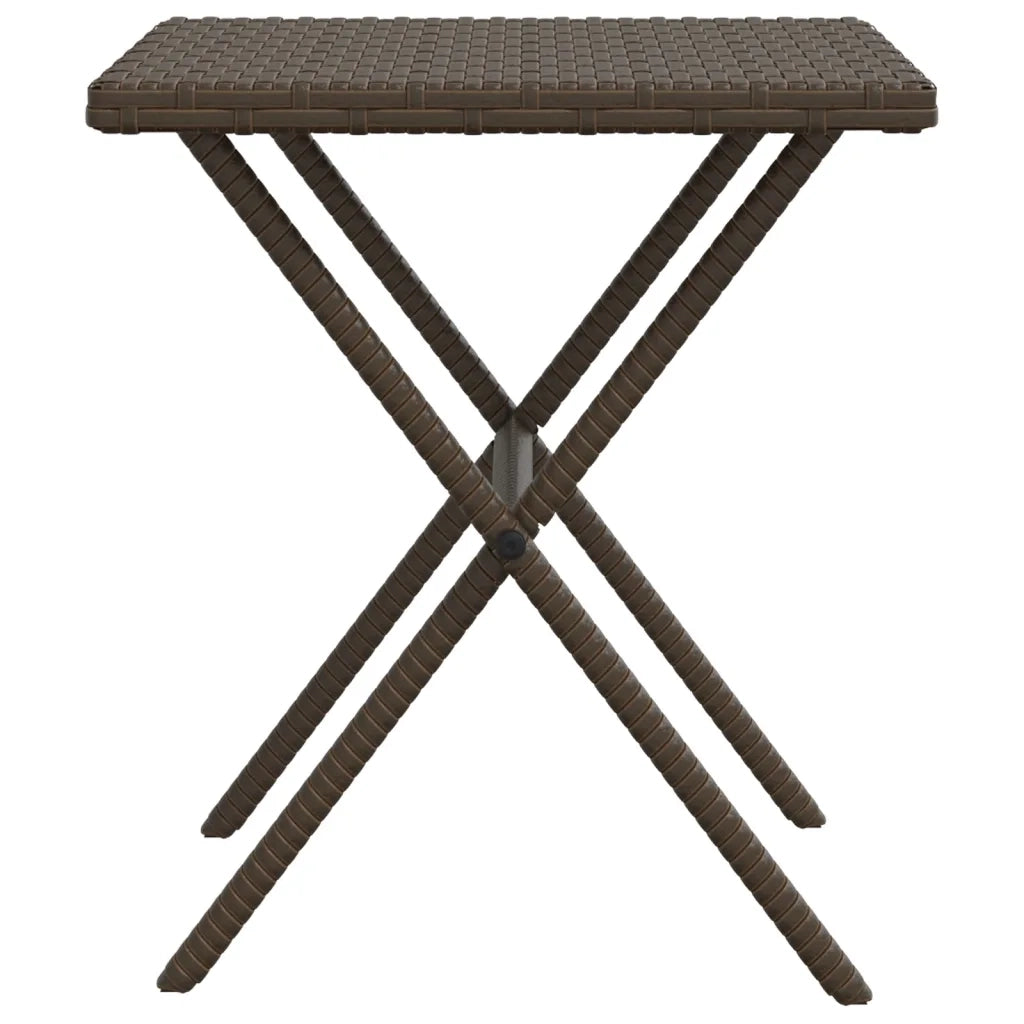 Lettini Prendisole 2 pz con Tavolino Marrone in Polyrattan 368264