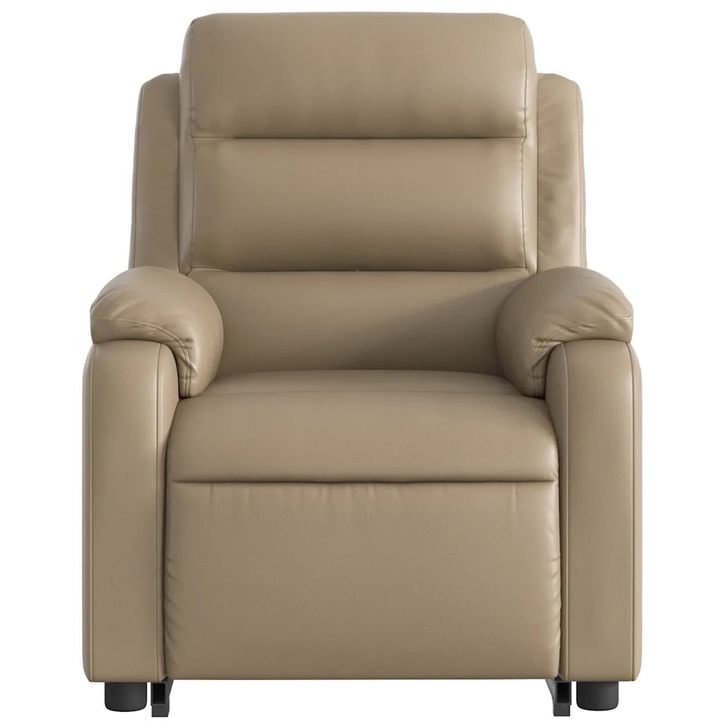 Poltrona Alzapersona Reclinabile Cappuccino in Similpelle 3205048