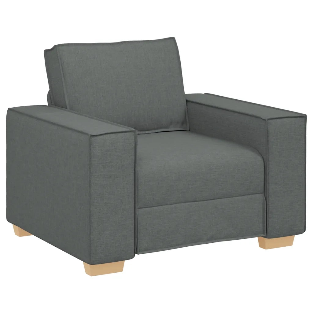 Poltrona | Sedia Relax Divano Grigio Scuro 100x78x84 cm Tessuto