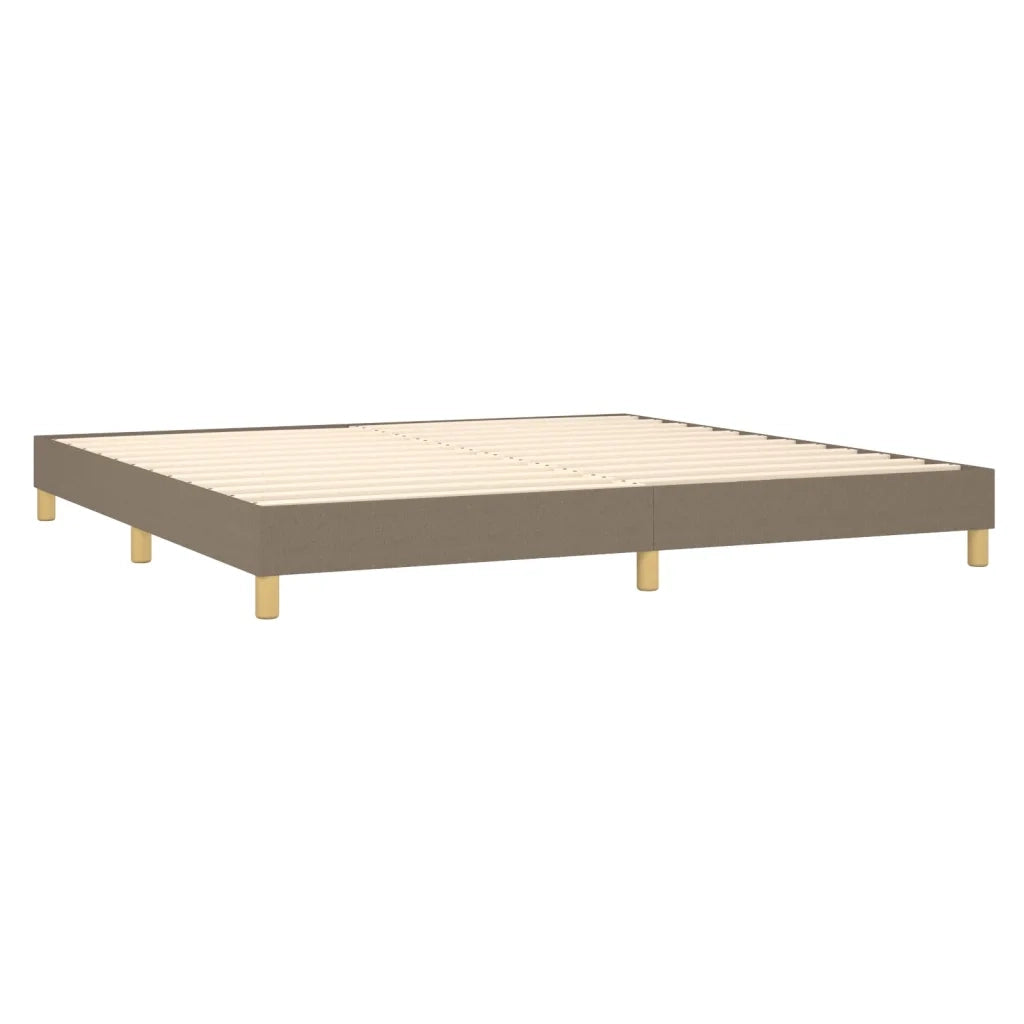 Giroletto a Molle con Materasso Tortora 200x200 cm in Tessuto 3130461