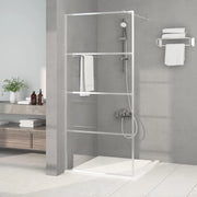 Parete Doccia Walk in Argento 90x195 cm Vetro Trasparente ESG 152136