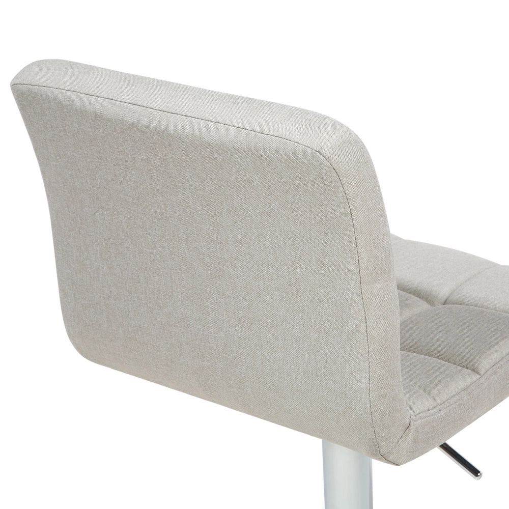 Set di 2 sgabelli da bar da cucina di colore beige girevoli regolabili in altezza stile moderno contemporaneo